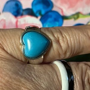 Heart 💜 Turquoise silver ring